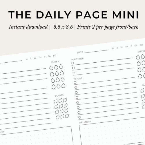 The Daily Page Printable File | Etsy
