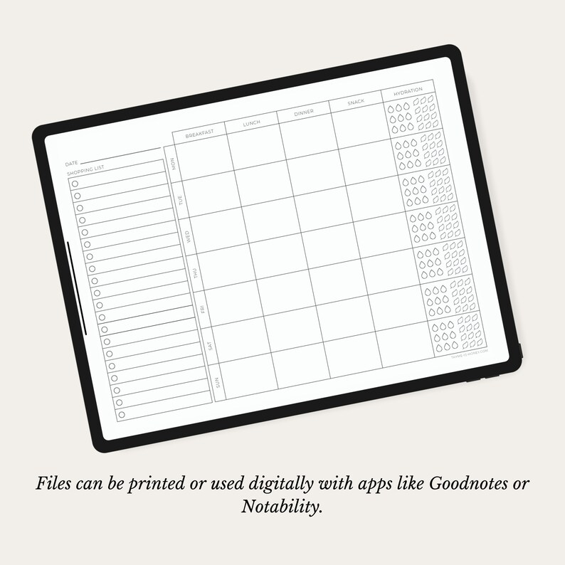 Printable Meal and Hydration Planner image 5