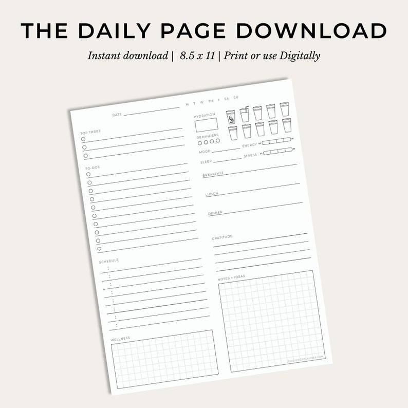 The Daily Page Printable File image 3