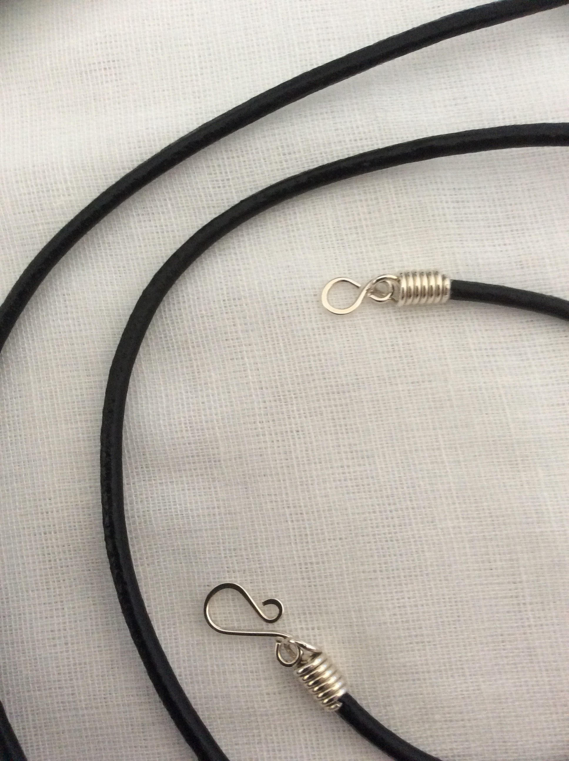 2mm Black Leather cord necklace/Finished leather cord/Leather Etsy