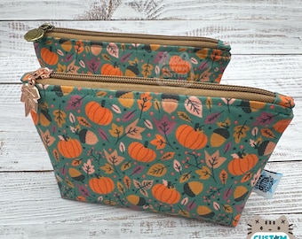Teal Autumn - Reusable Snack Bag, Zipper Pouch