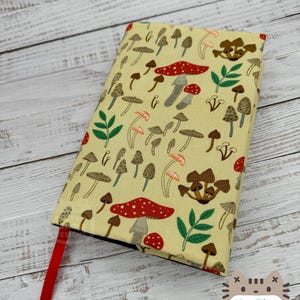 Ditsy Mushrooms - Dust Jacket, Book Protector, Book Cover