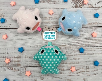 Llavero de peluche de tiburón ballena