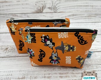 Boo Halloween Bluey - Reusable Snack Bag, Zipper Pouch