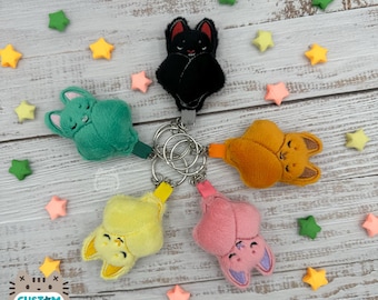 Sleepy Bat Plush Keychain