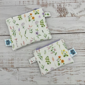 Wildflowers - Wristlet Keychain & Quilted Pouches
