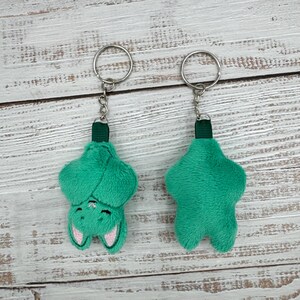 Sleepy Bat Plush Keychain Jade