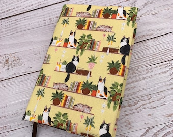 Cats & Bookshelves - Dust Jacket, Book Protector, Book Cover