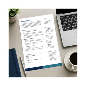 ATS Resume Template for Software Engineers | Canva Editable IT Developer Resume (Instant Download)