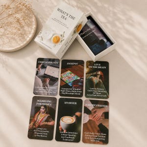 What's The Tea Oracle Deck, Relationship Oracle Cards, Love Reading Deck, Spiritual Guidance Cards with Guidebook, Gift for Tarot Lovers