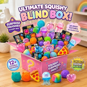 Überraschungsbox mit Squishy-Spielzeug – Ein zufällig ausgewähltes Fidget-Toy für Stressabbau und sensorischen Spielspaß