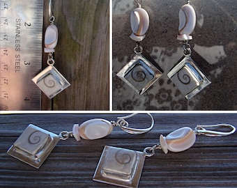 Eye of Wisdom Shiva Eye Shell Earrings