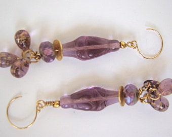 Amethyst Earth Mother Earrings