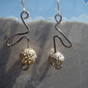 Abstract Sterling Flamingo Earrings