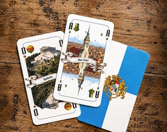 Spielkarten "Bayerns schönste Sehenswürdigkeiten" +++ Königlich Bayerische Schafkopfkarten