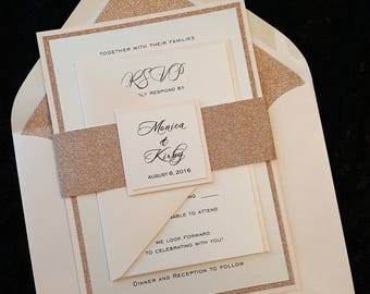 elegant wedding invitations etsy