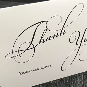 Thank You Cards, Elegant Black & White, Formal Black and White