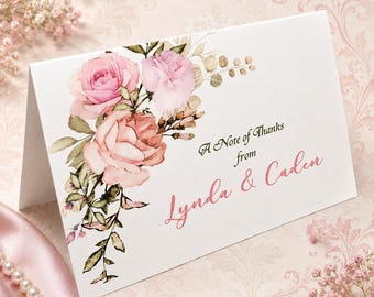 Thank You Cards Floral Blush and Sage