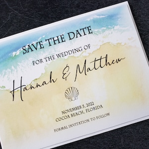 Printed Save The Date, Ocean Save The Date, Beach Save The Date, Destination Save The Date, Coastal Save The Date