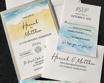 Coastal and Beach Wedding Invitation