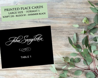 Printed Shimmer Wedding Place Cards