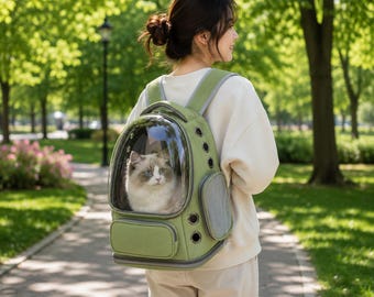 Transparenter Haustierrucksack für Katzen und kleine Hunde, Weltraumkapsel-Reisetasche