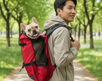 Zaino trasportino per cani, in poliestere, a mani libere, ideale per viaggi con animali domestici, escursioni, ciclismo e passeggiate, taglie S-XL