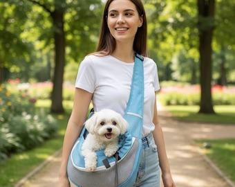 Atmungsaktiver Haustiertragegurt, Freihand-Träger für kleine Hunde, Katzenreisetasche, Polyester