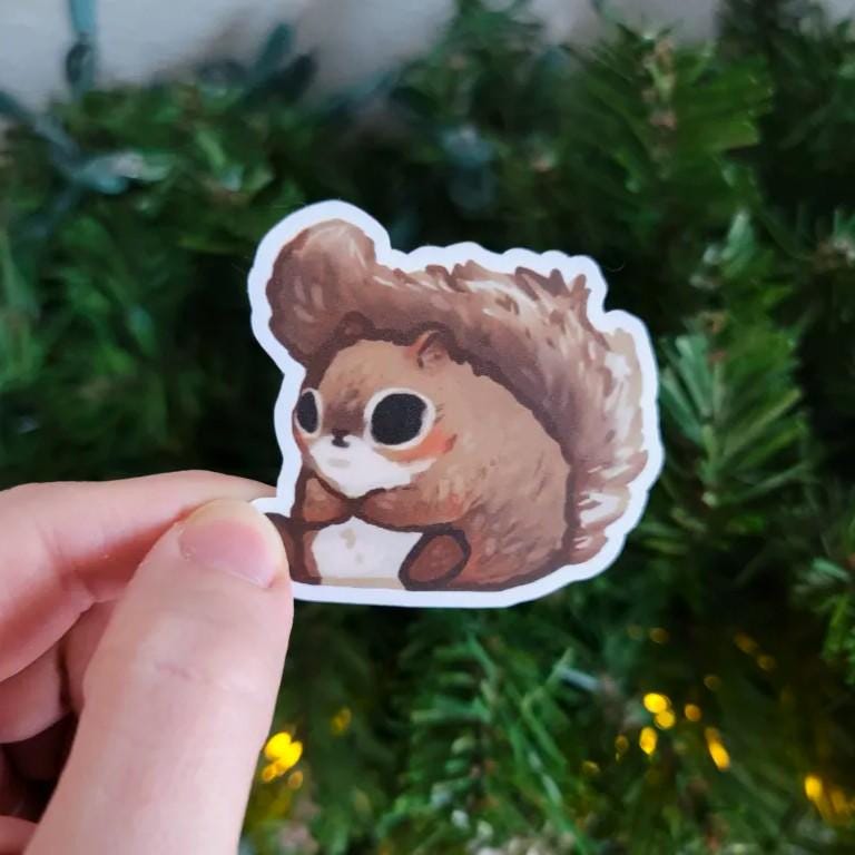 Tiny Creature Vinyl Sticker – Squirrel | Matte, Waterproof, Uv ...