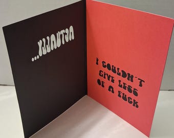 Actually... Blank Papercut Greeting Card