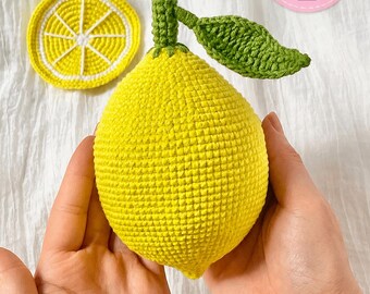 Haakpatroon voor een citroen (PDF), amigurumi citrusvrucht speelgoed voor beginners