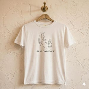 Photo Outline Shirt, Dad Mode Shirt, Custom Outline Shirt, Dad and Child Set, Matching Outfits Dad and Child, Father Child T-Shirt, Tee