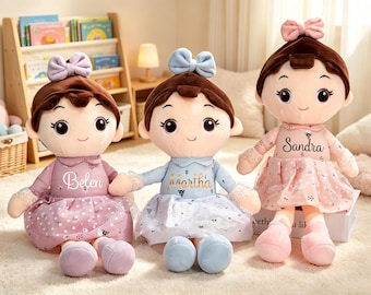 Bambola regalo personalizzata per bambina - Regali per bambine, regali per neonate, bambola personalizzata per neonata, regalo per neonata, decorazione personalizzata per la cameretta