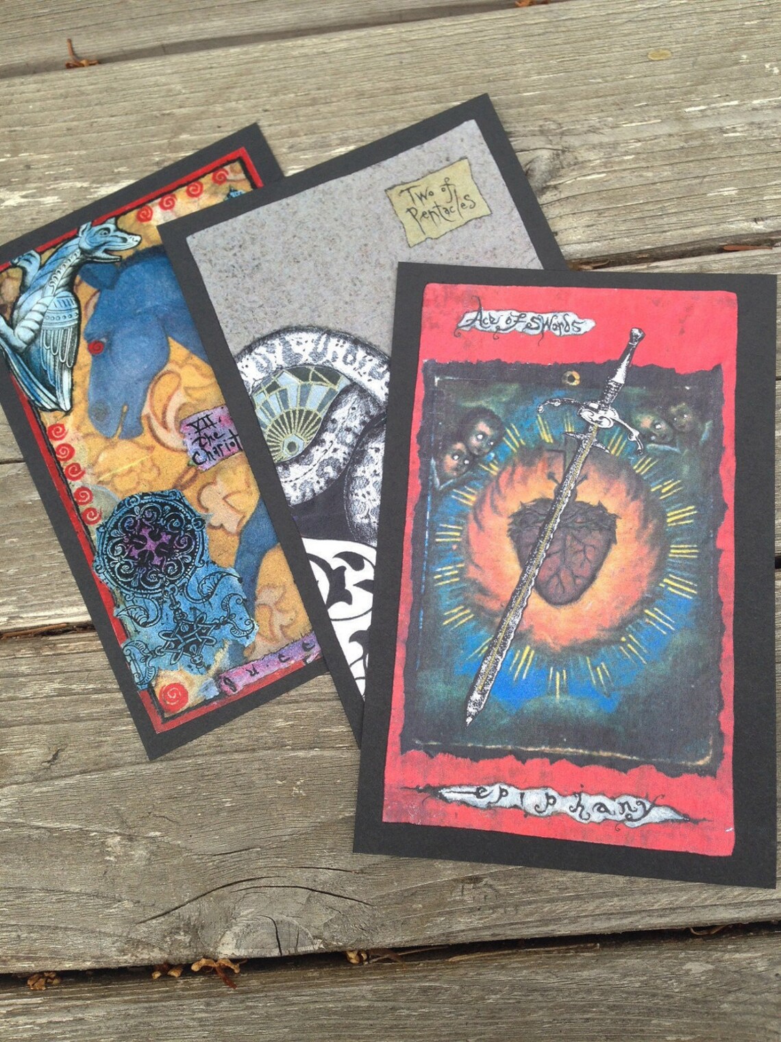 Tarot Art Cards 3card Set for Good Luck Congratulations Etsy