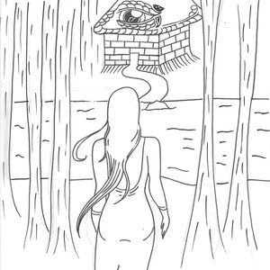 Frau im Holz