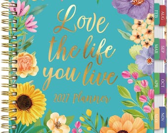 2027 Floral Hardcover Planner, A5 Weekly Monthly Organizer (6.5 x 8.5)