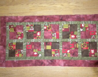 Christmas Table runner/ woodsy