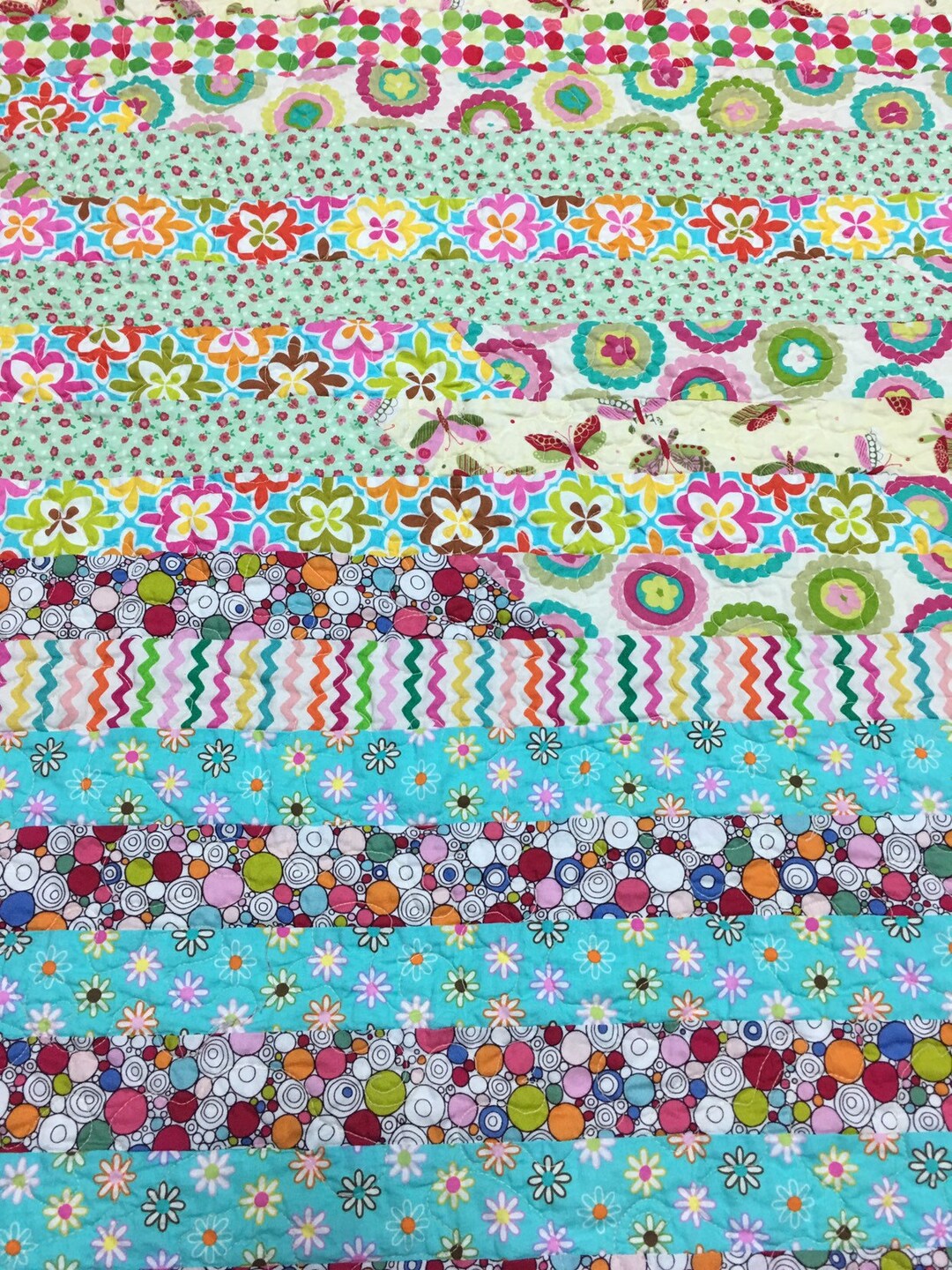 Jelly Roll Quilted Throw - Etsy