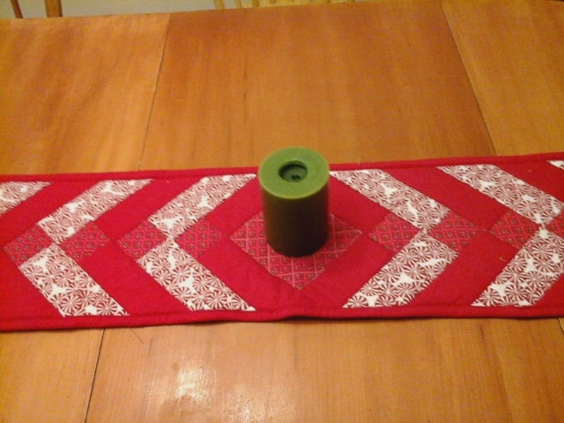 Red Christmas table runner