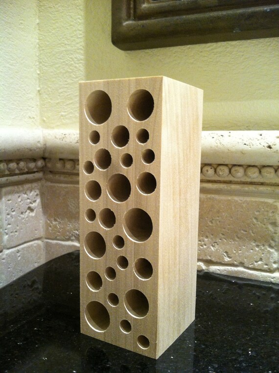 Items similar to DIY/No Finish/Craft Ready Handmade Wooden Makeup Brush Holder & Organizer on Etsy