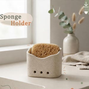 Sjabloon voor een sponsenhouder van keramiek (PDF) | Patroon voor een keramische keukensponzenhouder | Sjabloon voor het bouwen met platen | Printbaar PDF-bestand voor A4- en Letter-formaat | Zelf pottenbakken