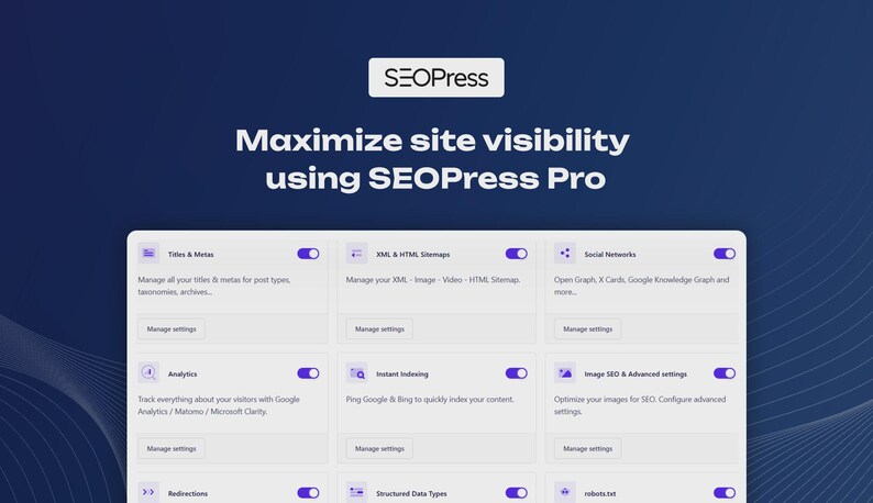 SEOPress Pro Livstidslicens – WordPress SEO-plugin, Real Key bild 2