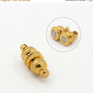 ON SALE Magnetic Clasp - 5pc Gold Plated Magnetic Clasp - SWMC-628