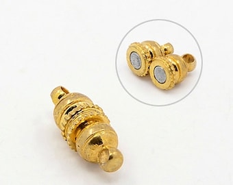 ON SALE Magnetic Clasp - 5pc Gold Plated Magnetic Clasp - SWMC-628