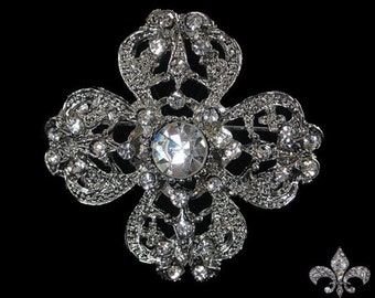 Rhinestone Brooch Pin - Rhinestone Crystal Brooch - Rhinestone Brooch - Enchanting Brooch