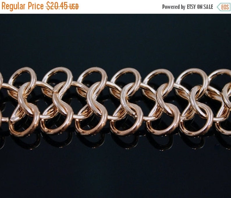 ON SALE Rose Gold Chain Large Chain Infinity Chain 1 Yard image 1