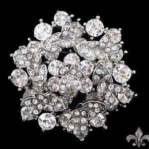 Rhinestone Brooch Pin - Rhinestone Crystal Brooch - Rhinestone Brooch - Christina Brooch