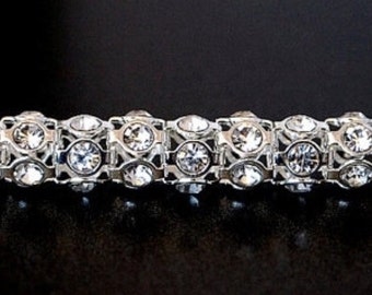 Rhinestone Trim - Cadena Rhinestone - Cadena de Tubos de Rhinestone - Cadena de Plata - Recortar Piedra de Renania - 6mm - Por el Pie