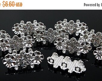 EN VENTA Botón de diamantes de imitación - 10pc Conector de diamantes de imitación - Botón de diamantes de imitación - Botón de metal - SWB-046