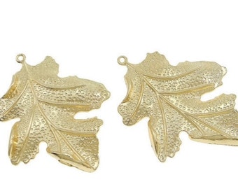 ON SALE Pendant - Leaf Pendant - Pendant - Gold Pendant - Gold Leaf Pendant - Gold